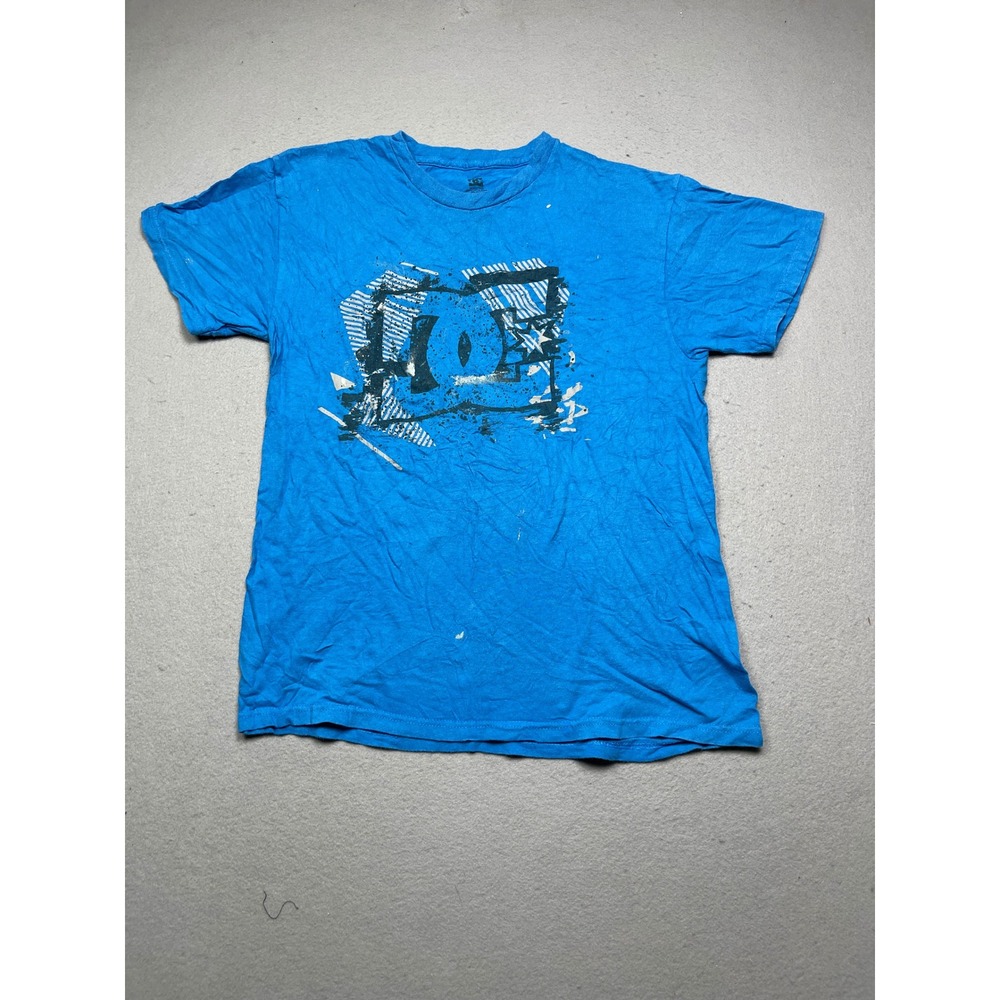 DC Shoes T-Shirt 100% Cotton Graphic Blue M Mens